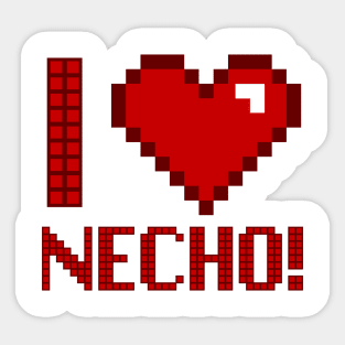 Pixel Effect I love Necho Sticker